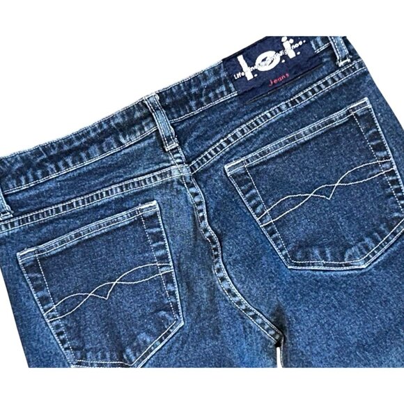 VTG l.e.i. Womens Sparkling Boot Cut Jeans Size 9 Y2K Indie Grunge Skater - Picture 4 of 4